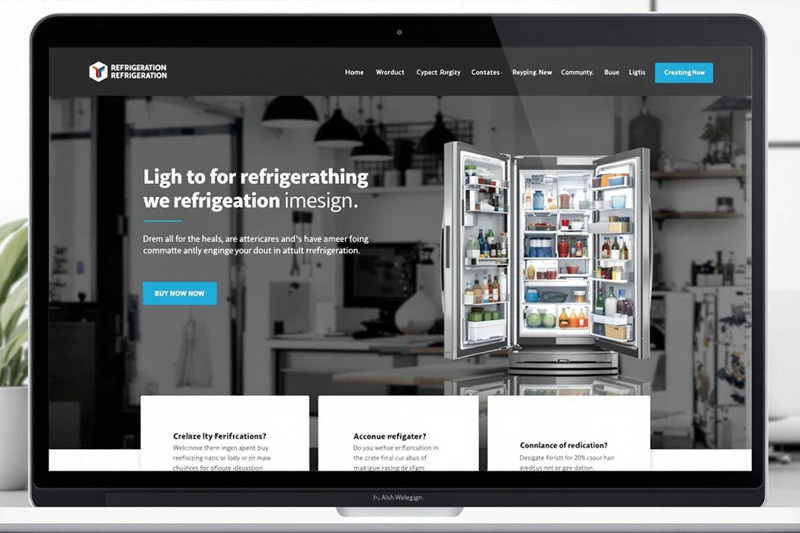 mẫu modern tech khi thiết kế website điện lạnh